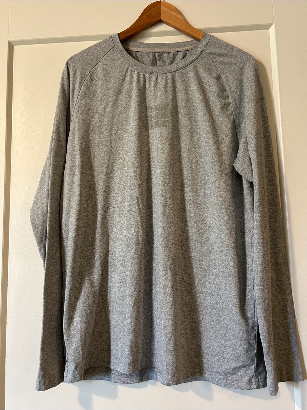 Men's Crewneck Long-Sleeve Shirt - Gray